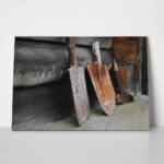 Πίνακας σε Καμβά RUSTIC FARMHOUSE OLD SHOVELS