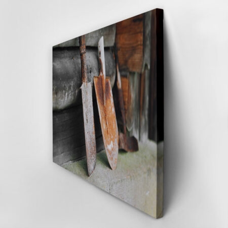 Πίνακας σε Καμβά RUSTIC FARMHOUSE OLD SHOVELS -  Sticky 2