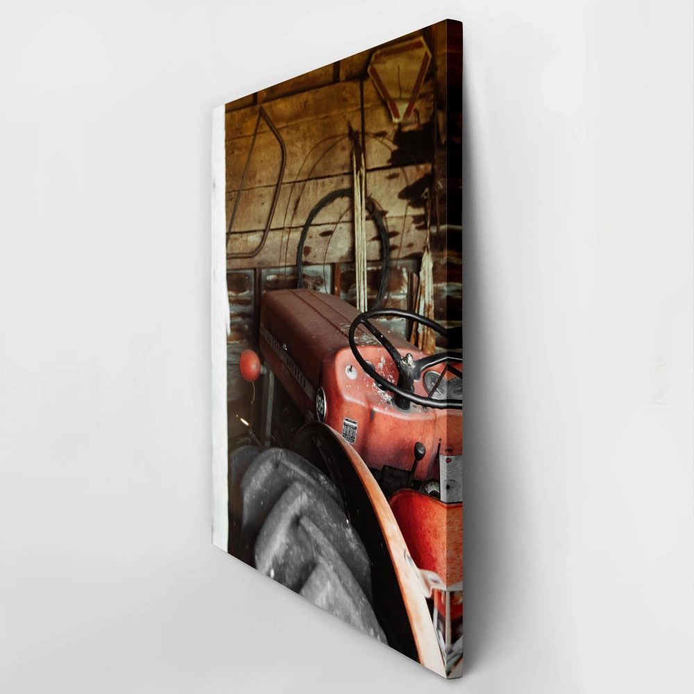 Πίνακας σε Καμβά RUSTIC FARMHOUSE OLD TRACTOR 3