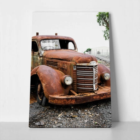 Πίνακας σε Καμβά RUSTIC FARMHOUSE OLD TRUCK 2 - 