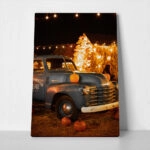 Πίνακας σε Καμβά RUSTIC FARMHOUSE OLD TRUCK 3