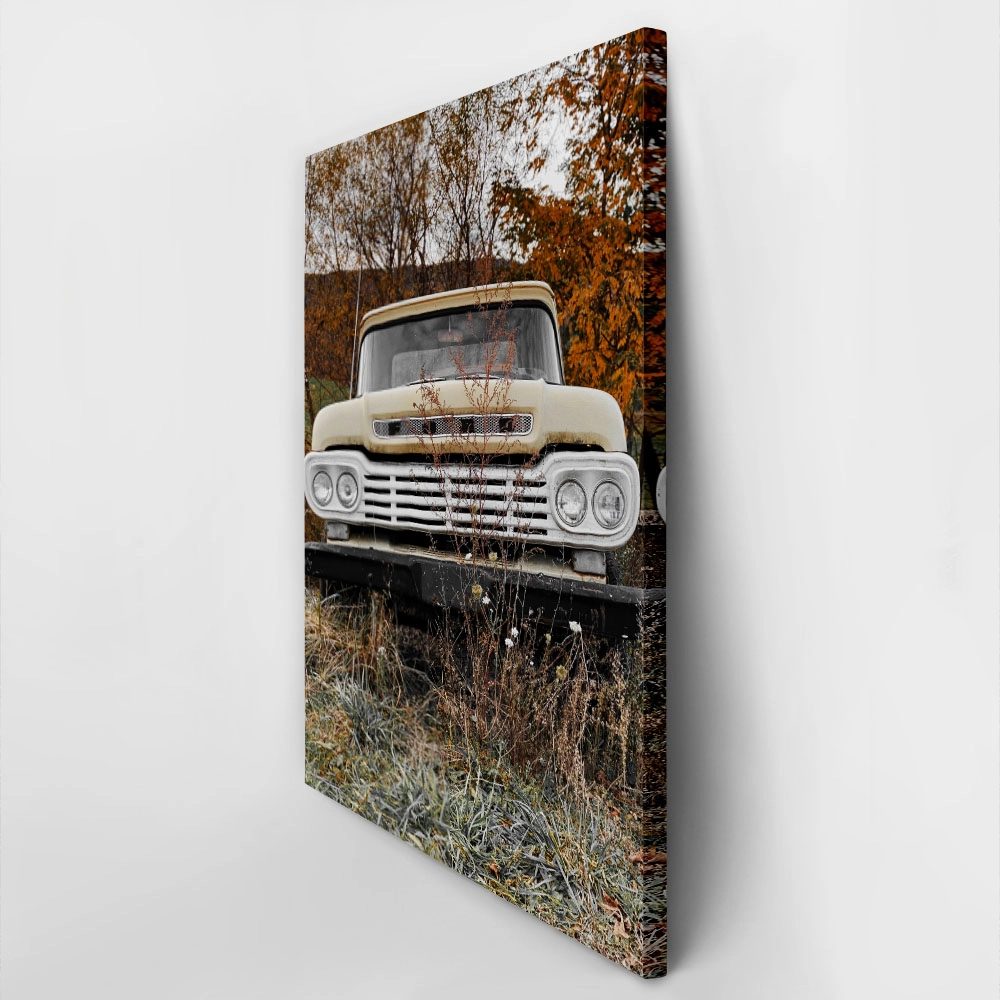 Πίνακας σε Καμβά RUSTIC FARMHOUSE OLD TRUCK