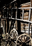 Πίνακας σε Καμβά RUSTIC FARMHOUSE OLD WHEELS