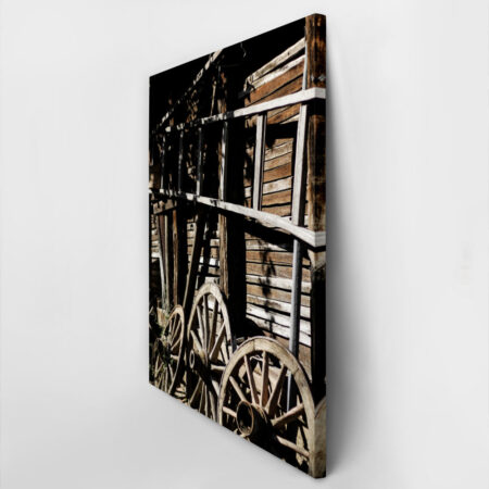 Πίνακας σε Καμβά RUSTIC FARMHOUSE OLD WHEELS -  Sticky 2