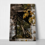 Πίνακας σε Καμβά RUSTIC FARMHOUSE OLD WINDOW