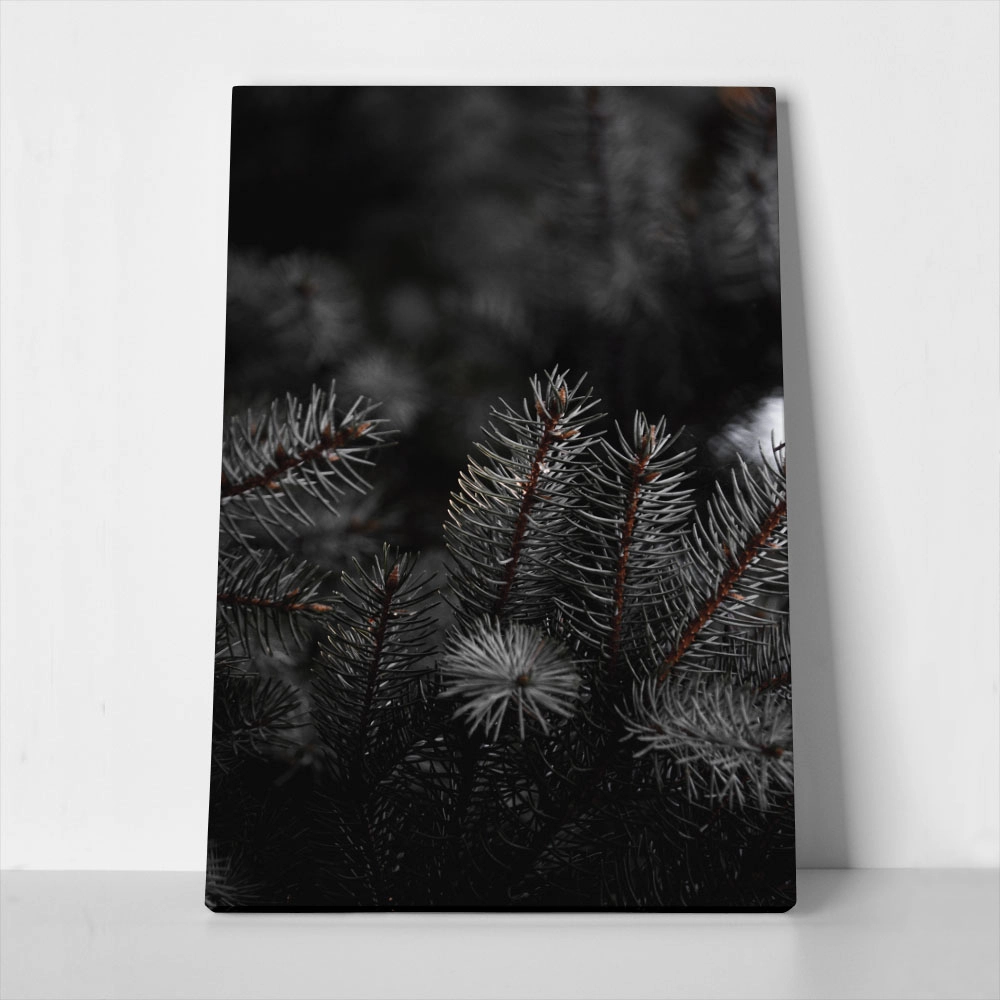 Πίνακας σε Καμβά RUSTIC FARMHOUSE PINE LEAVES 2