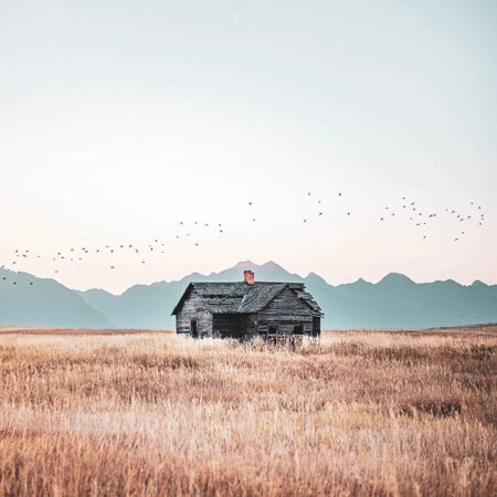 Πίνακας σε Καμβά RUSTIC FARMHOUSE PRAIRIE HOUSE -  Sticky 5