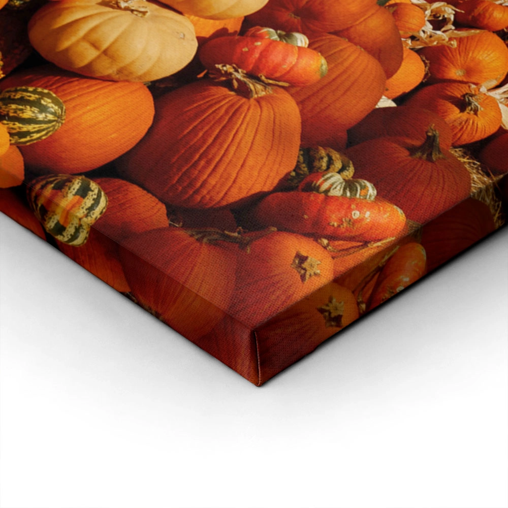 Πίνακας σε Καμβά RUSTIC FARMHOUSE PUMPKINS 6