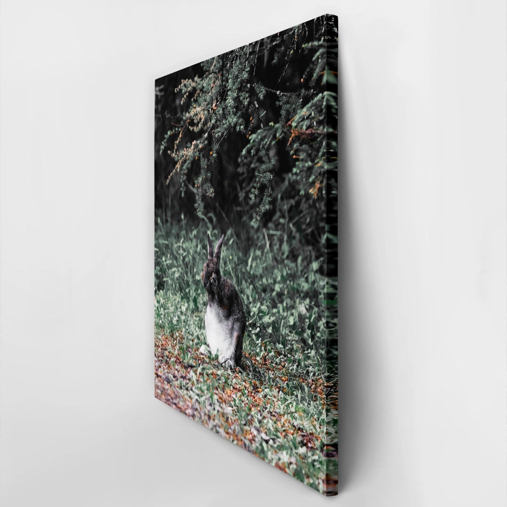 Πίνακας σε Καμβά RUSTIC FARMHOUSE RABBIT 2