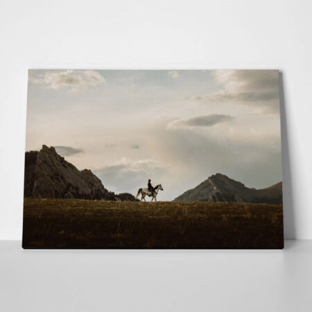 Πίνακας σε Καμβά RUSTIC FARMHOUSE RIDER 2 - 