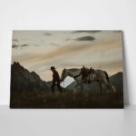Πίνακας σε Καμβά RUSTIC FARMHOUSE RIDER 3