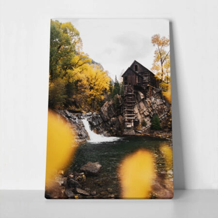 Πίνακας σε Καμβά RUSTIC FARMHOUSE RIVER HOUSE