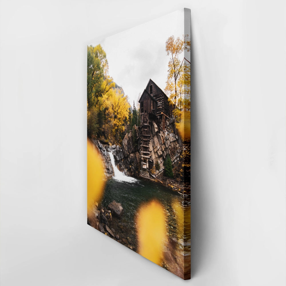 Πίνακας σε Καμβά RUSTIC FARMHOUSE RIVER HOUSE