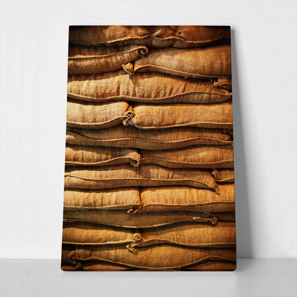 Πίνακας σε Καμβά RUSTIC FARMHOUSE SACKS