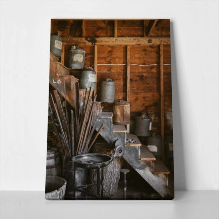 Πίνακας σε Καμβά RUSTIC FARMHOUSE SHED 3 - 