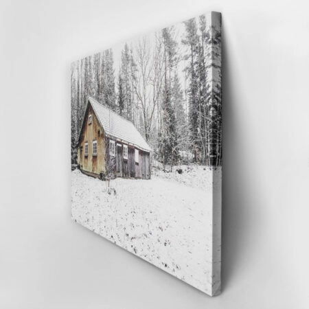 Πίνακας σε Καμβά RUSTIC FARMHOUSE SNOWY CABIN 2 -  Sticky 2