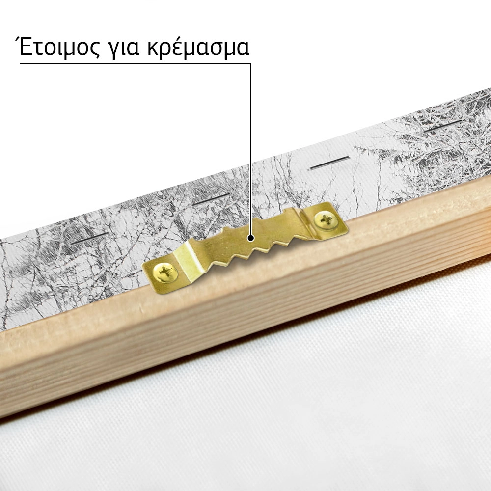Πίνακας σε Καμβά RUSTIC FARMHOUSE SNOWY CABIN 2