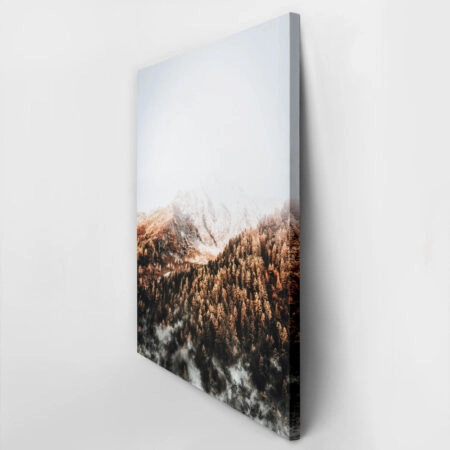 Πίνακας σε Καμβά RUSTIC FARMHOUSE SNOWY MOUNTAIN 2 -  Sticky 2