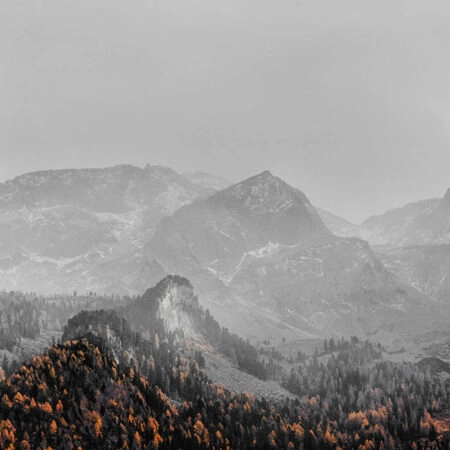 Πίνακας σε Καμβά RUSTIC FARMHOUSE SNOWY MOUNTAIN 3 -  Sticky 5