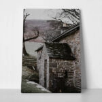 Πίνακας σε Καμβά RUSTIC FARMHOUSE STONE CABIN 2