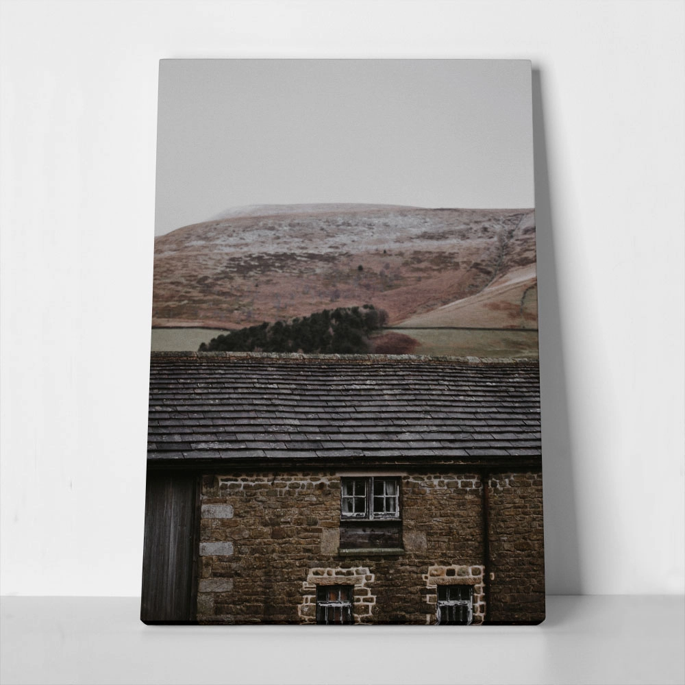 Πίνακας σε Καμβά RUSTIC FARMHOUSE STONE CABIN 3