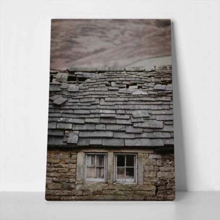 Πίνακας σε Καμβά RUSTIC FARMHOUSE STONE CABIN 4 - 