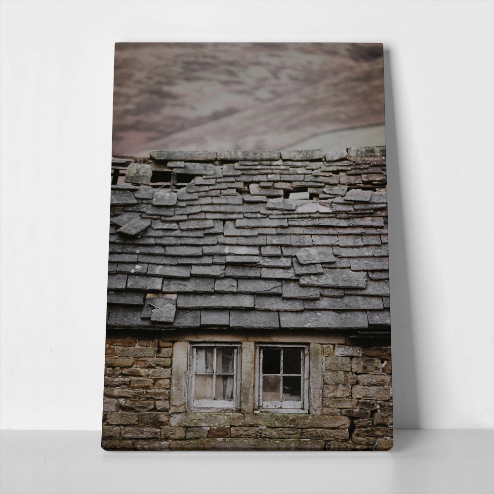 Πίνακας σε Καμβά RUSTIC FARMHOUSE STONE CABIN 4