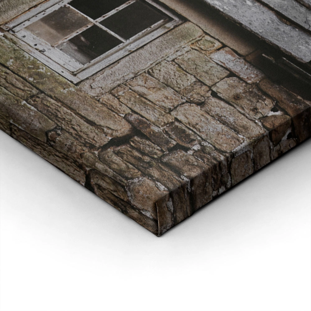 Πίνακας σε Καμβά RUSTIC FARMHOUSE STONE CABIN 4