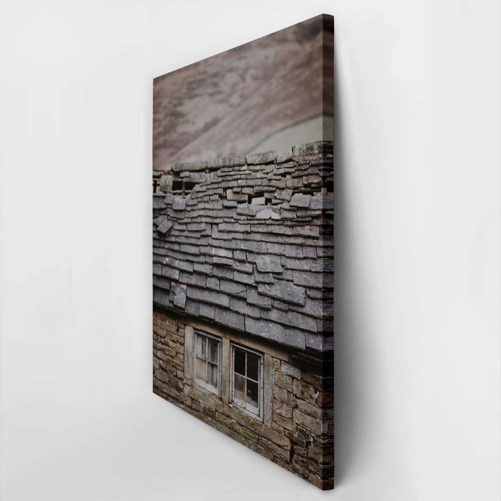 Πίνακας σε Καμβά RUSTIC FARMHOUSE STONE CABIN 4