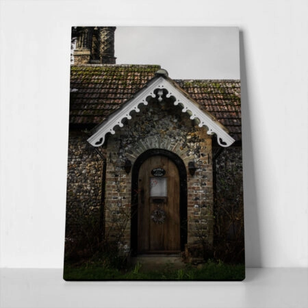 Πίνακας σε Καμβά RUSTIC FARMHOUSE STONE CABIN - 