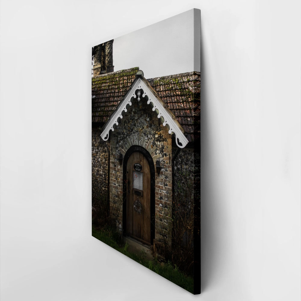 Πίνακας σε Καμβά RUSTIC FARMHOUSE STONE CABIN