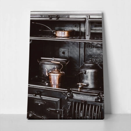 Πίνακας σε Καμβά RUSTIC FARMHOUSE STOVE - 