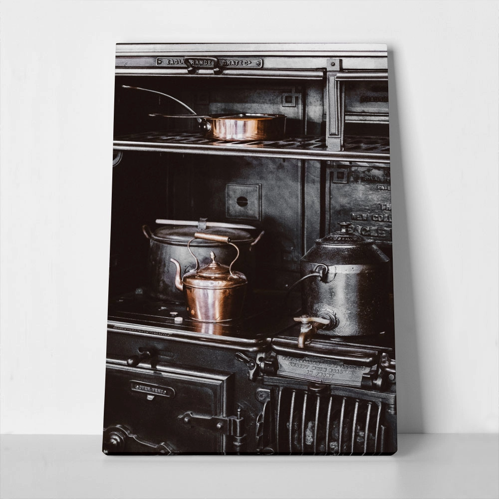 Πίνακας σε Καμβά RUSTIC FARMHOUSE STOVE