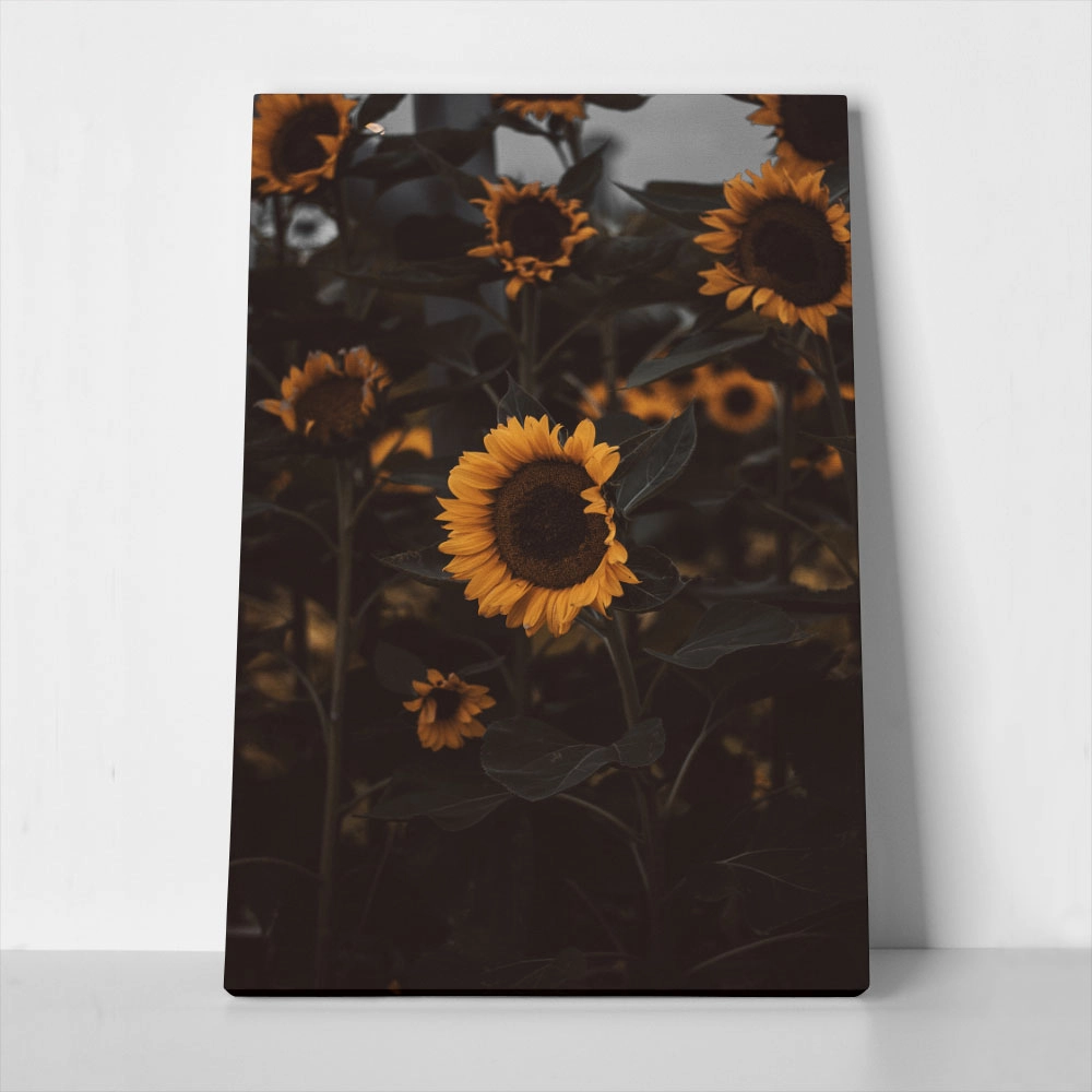 Πίνακας σε Καμβά RUSTIC FARMHOUSE SUNFLOWERS 6