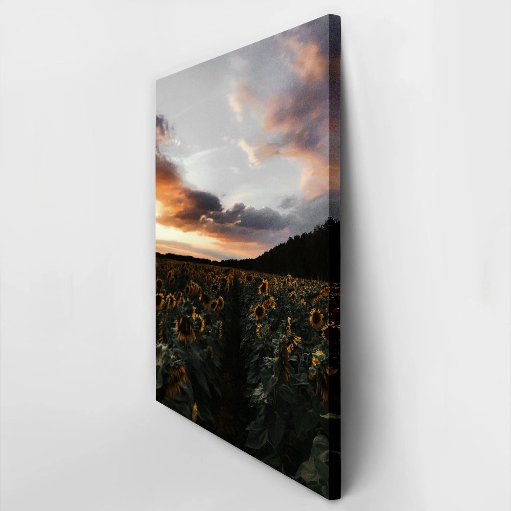 Πίνακας σε Καμβά RUSTIC FARMHOUSE SUNFLOWERS