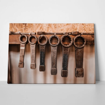 Πίνακας σε Καμβά RUSTIC FARMHOUSE TOOLS 3