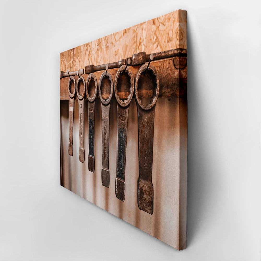Πίνακας σε Καμβά RUSTIC FARMHOUSE TOOLS 3