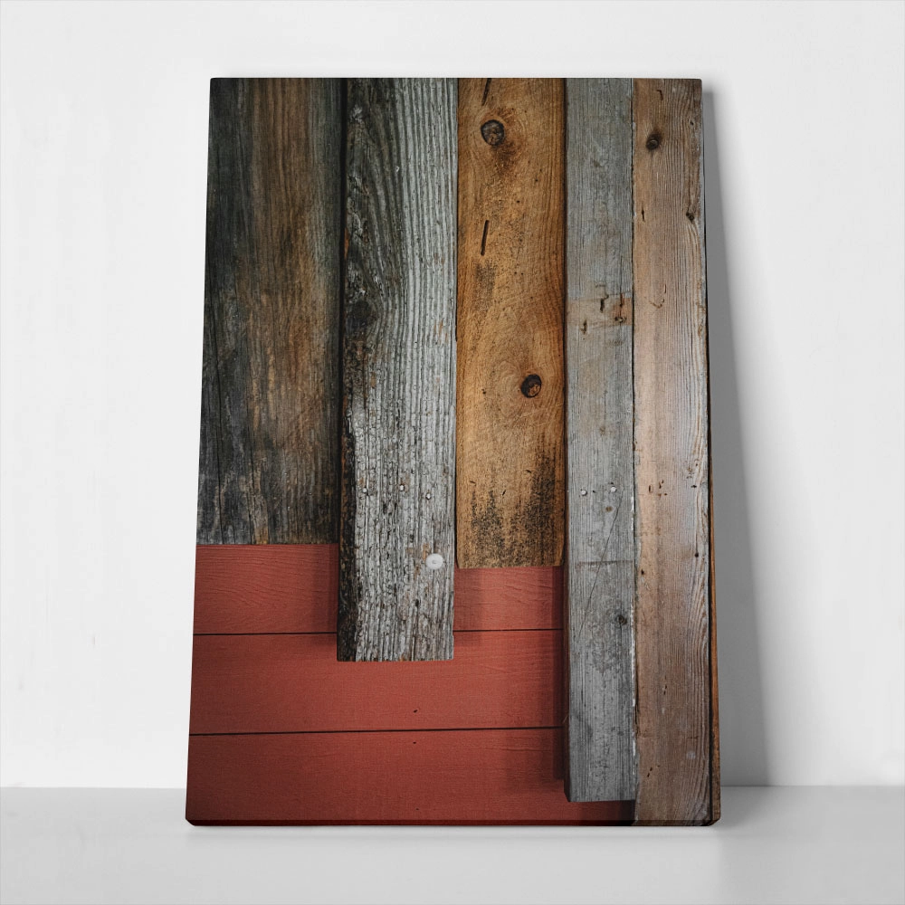 Πίνακας σε Καμβά RUSTIC FARMHOUSE WALL TEXTURE 2