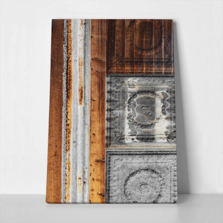 Πίνακας σε Καμβά RUSTIC FARMHOUSE WALL TEXTURE - 
