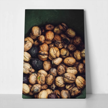 Πίνακας σε Καμβά RUSTIC FARMHOUSE WALNUTS - 