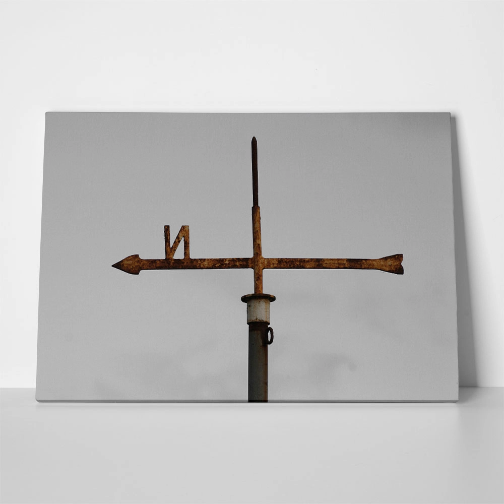 Πίνακας σε Καμβά RUSTIC FARMHOUSE WEATHERVANE