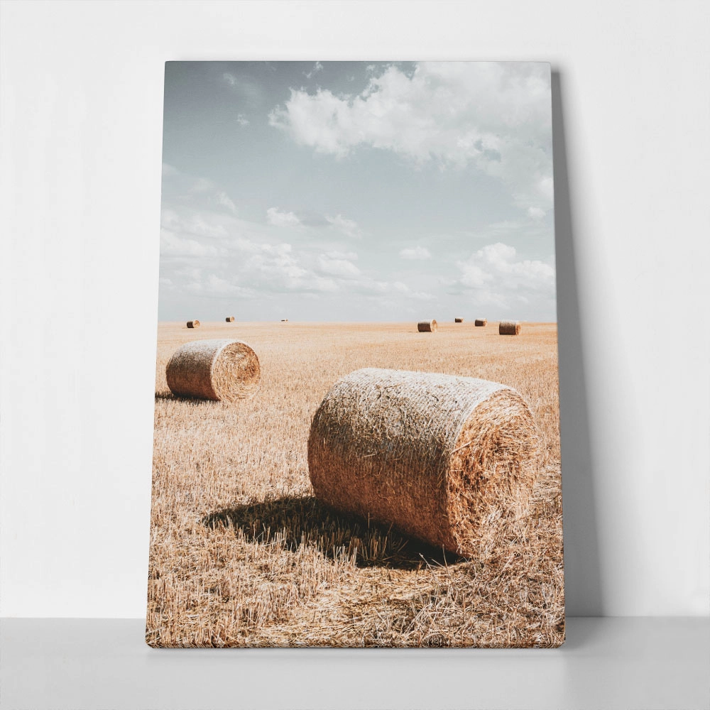 Πίνακας σε Καμβά RUSTIC FARMHOUSE WHEAT FIELD 2