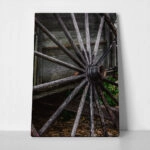 Πίνακας σε Καμβά RUSTIC FARMHOUSE WHEEL 2