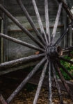 Πίνακας σε Καμβά RUSTIC FARMHOUSE WHEEL 2