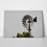 Πίνακας σε Καμβά RUSTIC FARMHOUSE WIND MILL 2