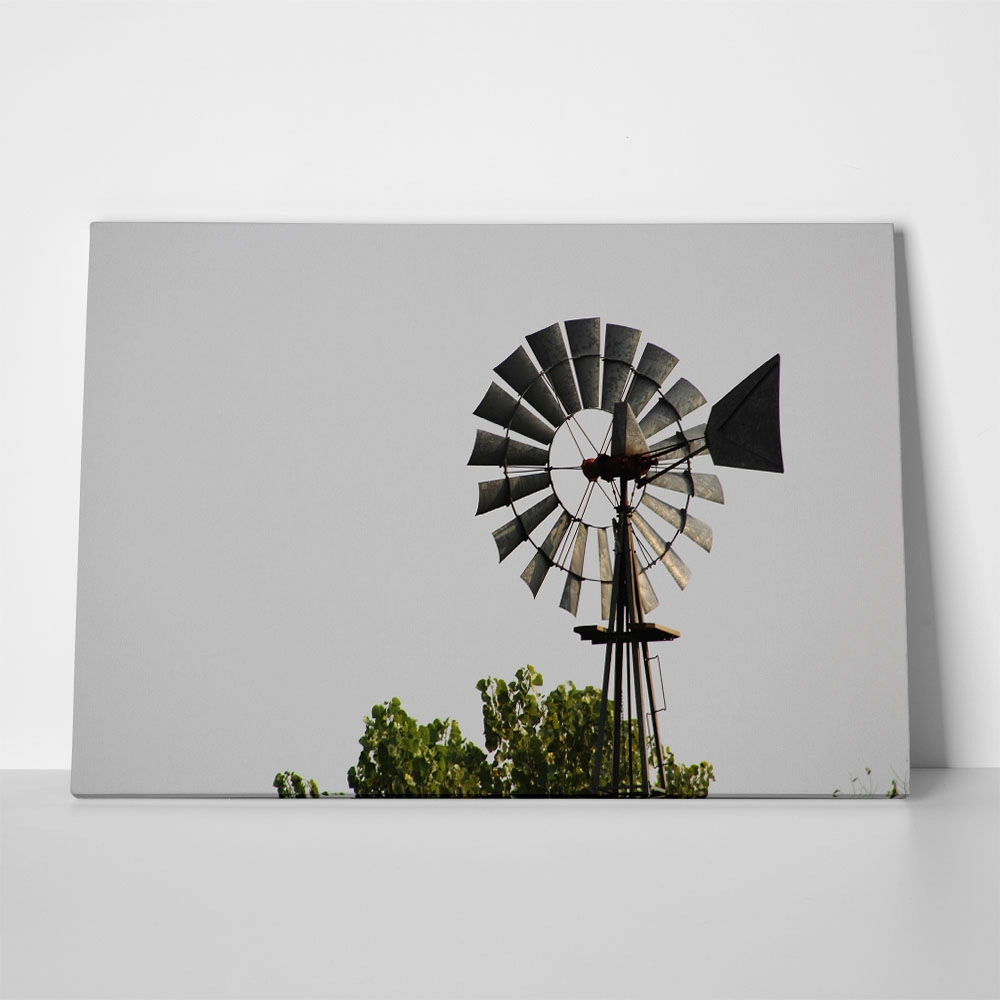 Πίνακας σε Καμβά RUSTIC FARMHOUSE WIND MILL 2