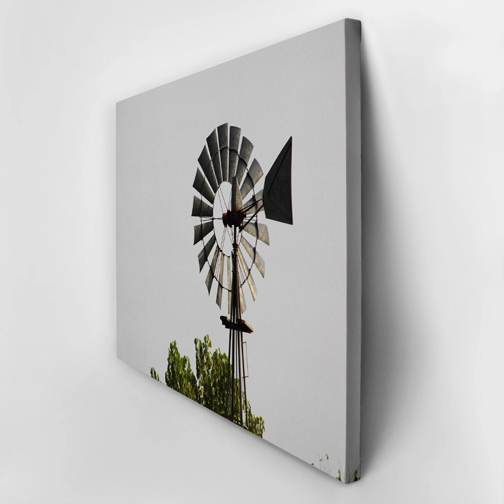 Πίνακας σε Καμβά RUSTIC FARMHOUSE WIND MILL 2
