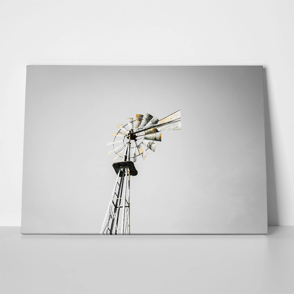 Πίνακας σε Καμβά RUSTIC FARMHOUSE WIND MILL 3