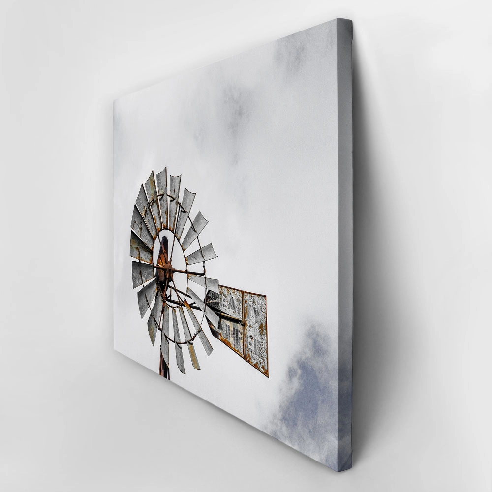 Πίνακας σε Καμβά RUSTIC FARMHOUSE WIND MILL