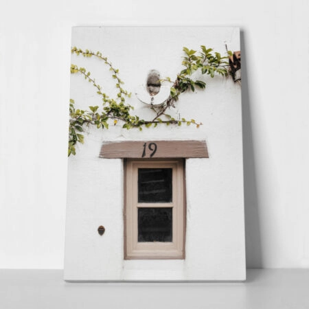 Πίνακας σε Καμβά RUSTIC FARMHOUSE WINDOW 2 - 